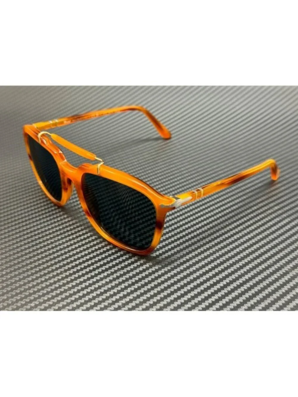 New Persol Men Striped Brown Sunglasses 57-20-145